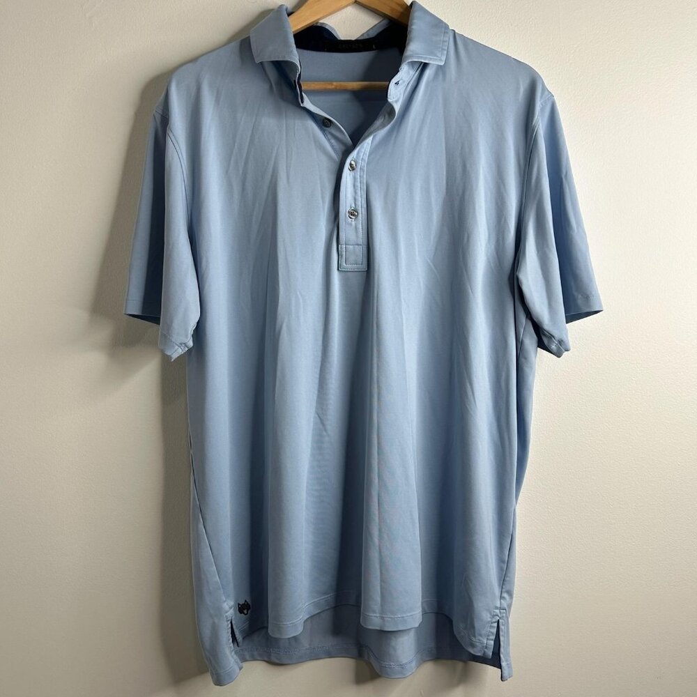 Greyson Polo Shirt Mens Large Light Blue Modern‎ Fit Golf Performance Stretch